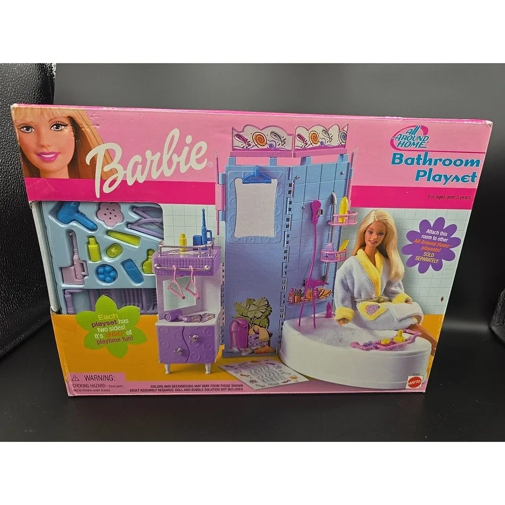 Barbie All Around Home Bathroom Playset Mattel 67555 Attachment 2001 Vintage